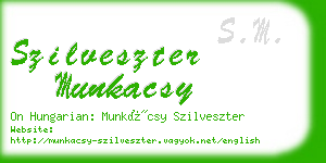 szilveszter munkacsy business card